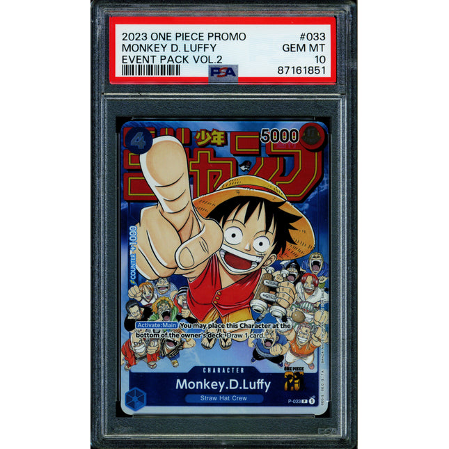 Monkey D Luffy - P-033 - PSA 10 - Event Promo - Promo - One Piece - 61851