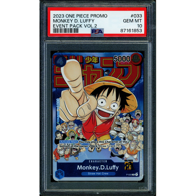 Monkey D Luffy - P-033 - PSA 10 - Event Promo - Promo - One Piece - 61853
