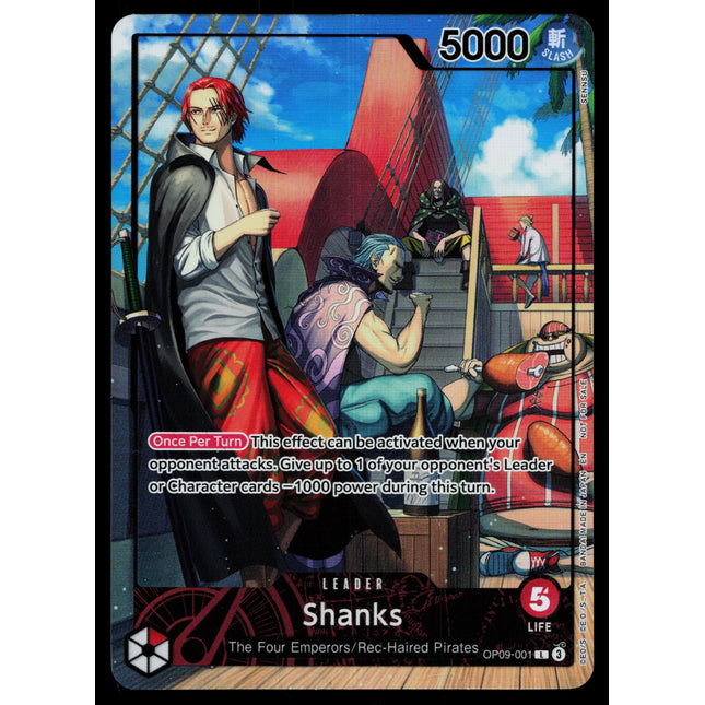 Shanks - OP09-001 - NM - Parallel - Promo - One Piece - OP1-1