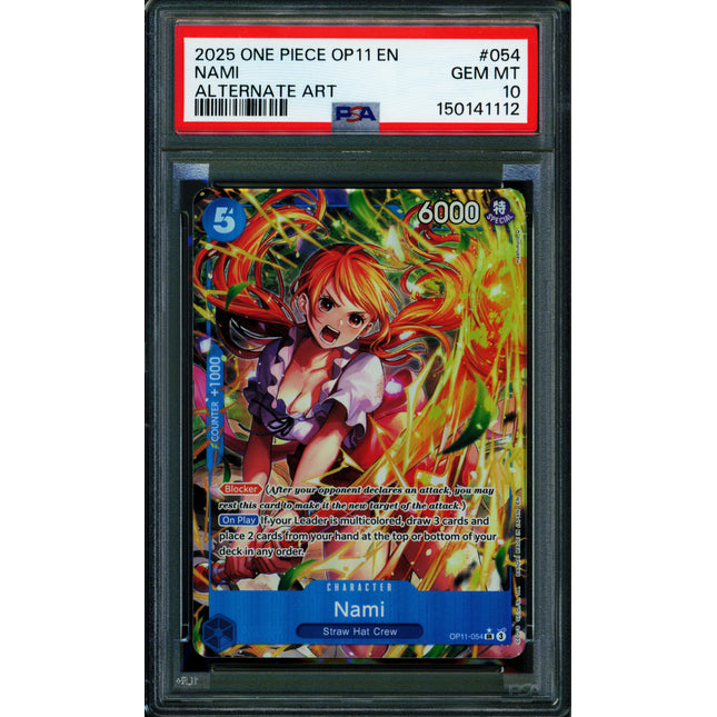 Nami - OP11-054 - PSA 10 - Alternate Art - English - One Piece - 150-10