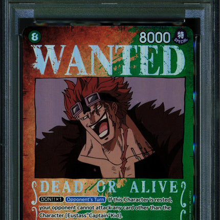 Eustass Kid - OP01-051 - PSA 8 - Wanted Alt Art - English - One Piece - 149-02