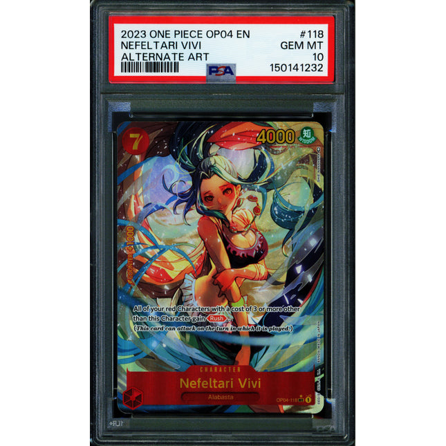 Nefeltari Vivi - OP04-118 - PSA 10 - Alternate Art - English - One Piece - 150-16