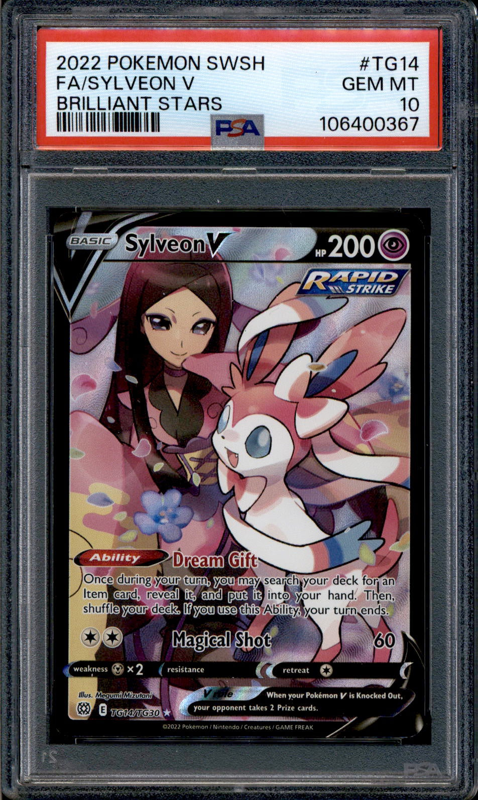 Sylveon V - TG14/TG30 - PSA 10 - Full Art - Brilliant Stars