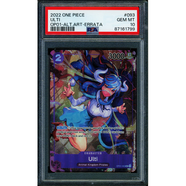 Ulti (Errata) - OP01-093 - PSA 10 - Alt Art - OP01 - One Piece - 61799