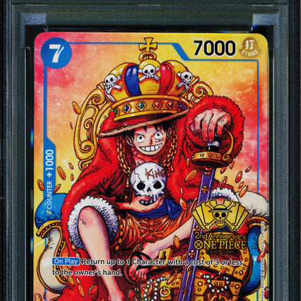 Monkey D Luffy - P-043 - PSA 10 - 2nd Anniversary - English - One Piece - 149-37