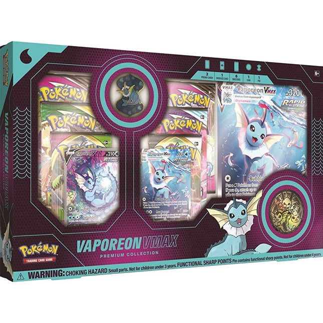 Vaporeon Vmax - Pokemon - Premium Collection Box - Sealed - New