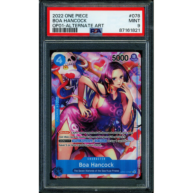 Boa Hancock - OP01-078 - PSA 9 - Alt Art - OP01 - One Piece - 61821