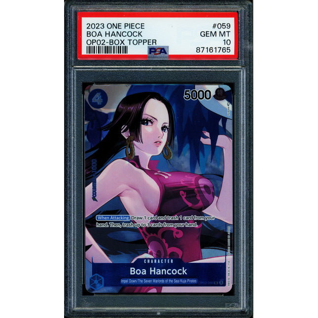 Boa Hancock - OP02-059 - PSA 10 - Box Topper - OP02 - One Piece - 61765