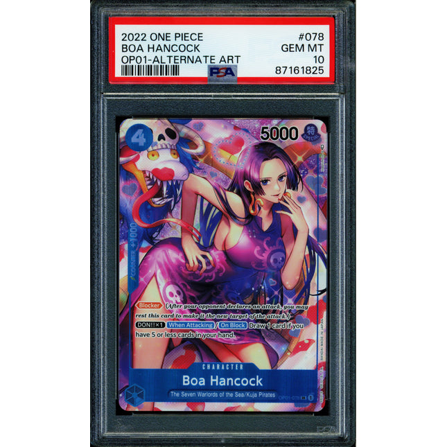 Boa Hancock - OP01-078 - PSA 10 - Alt Art - OP01 - One Piece - 61825