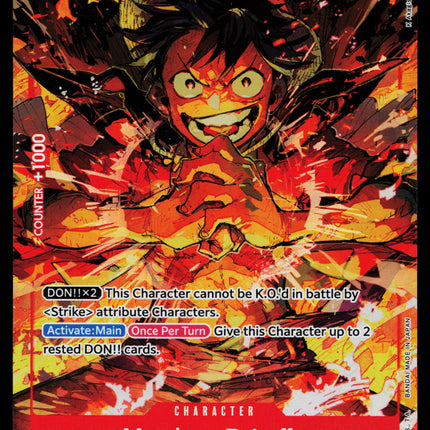 Monkey D Luffy - OP01-024 - NM - Parallel - Alternate Art - One Piece - OP1-32