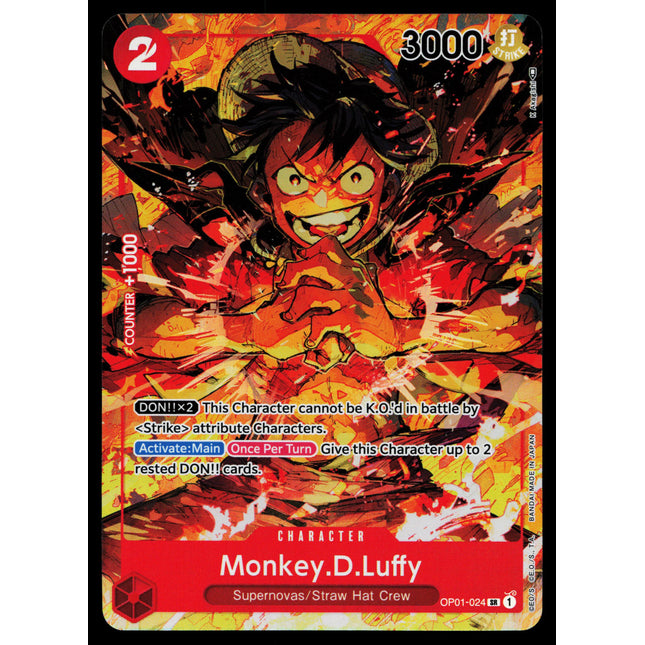 Monkey D Luffy - OP01-024 - NM - Parallel - Alternate Art - One Piece - OP1-32