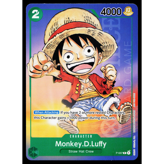Monkey D Luffy - P-037 - NM - Non-Foil - Promo - One Piece - OP-3-2