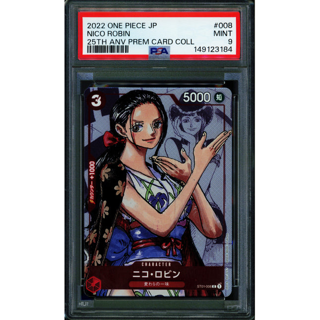 Nico Robin - ST01-008 - PSA 9 - 25th Anniversary - Japanese - One Piece - 149-05