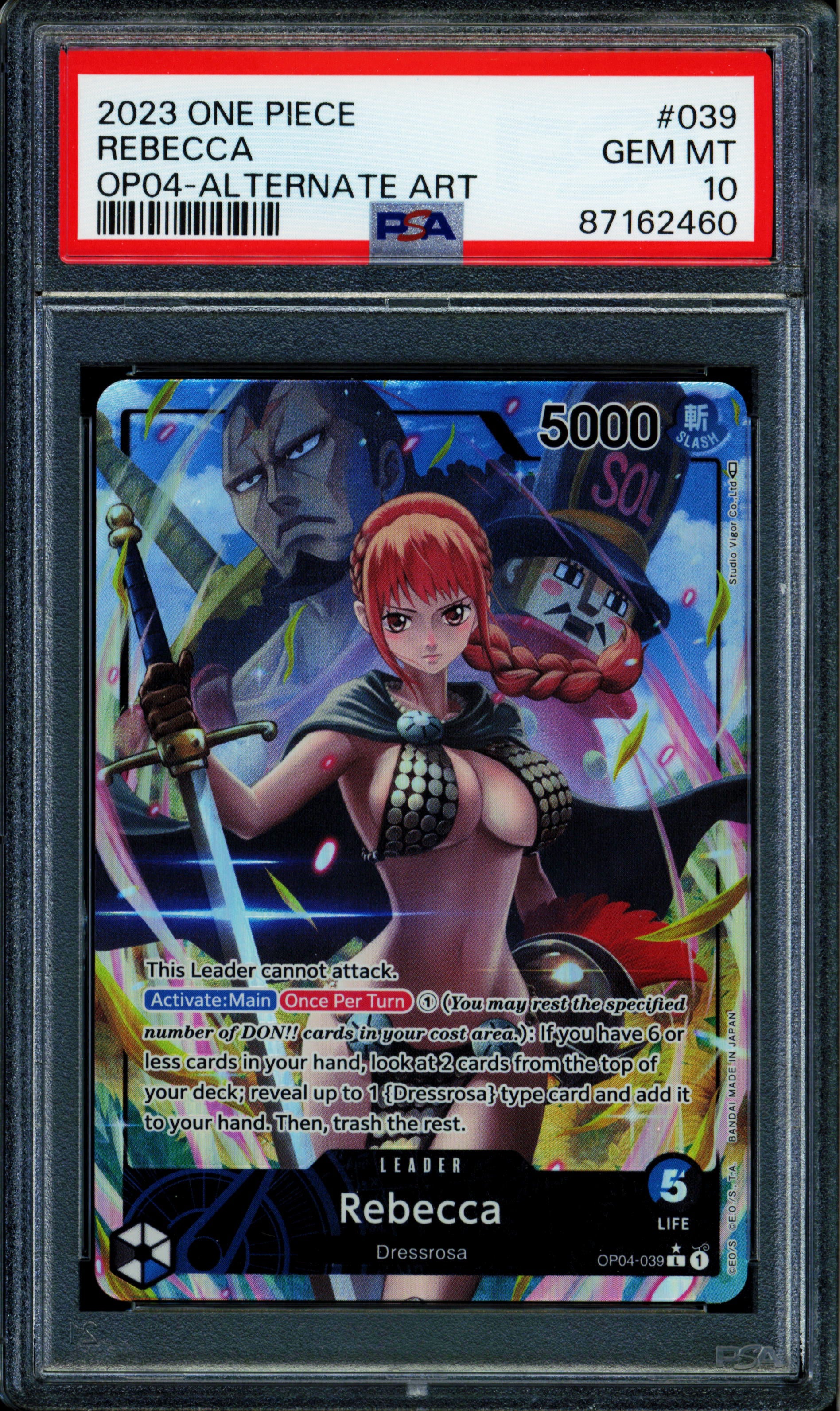 Rebecca - OP04-039 - PSA 10 - Alt Art - English - One Piece
