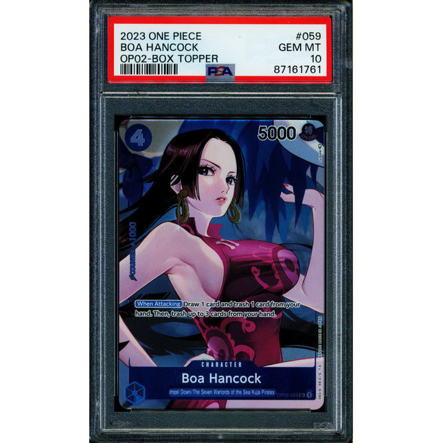 Boa Hancock - OP02-059 - PSA 10 - Box Topper - OP02 - One Piece - 61761