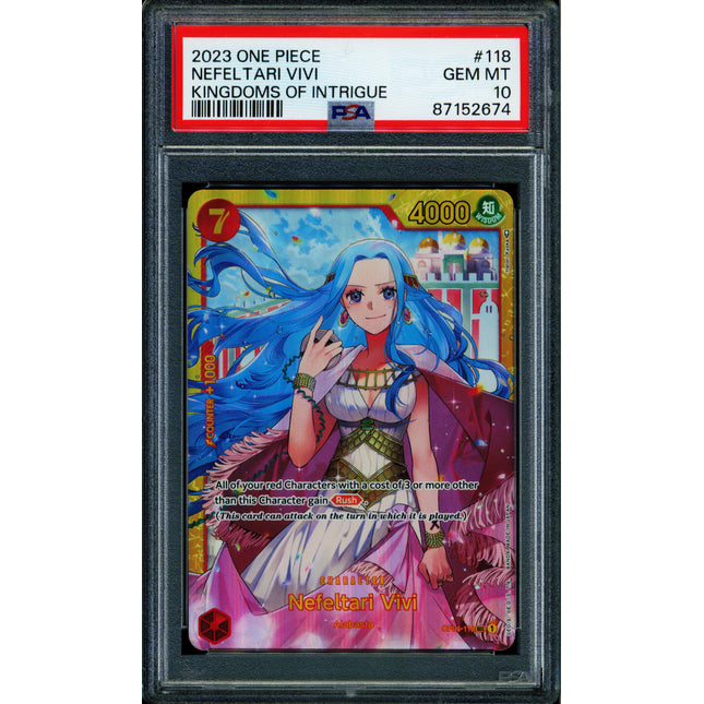 Nefeltari Vivi - OP04-118 - PSA 10 - Secret - English - One Piece - 526