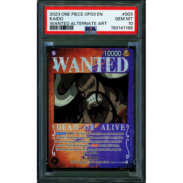 Kaido - ST04-003 - PSA 10 - Wanted Alt Art - English - One Piece - 150-18