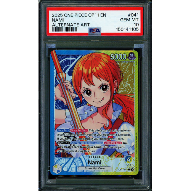 Nami - OP11-041 - PSA 10 - Alternate Art - English - One Piece - 150-19