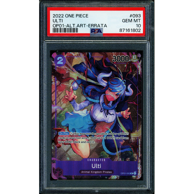 Ulti (Errata) - OP01-093 - PSA 10 - Alt Art - OP01 - One Piece - 61802