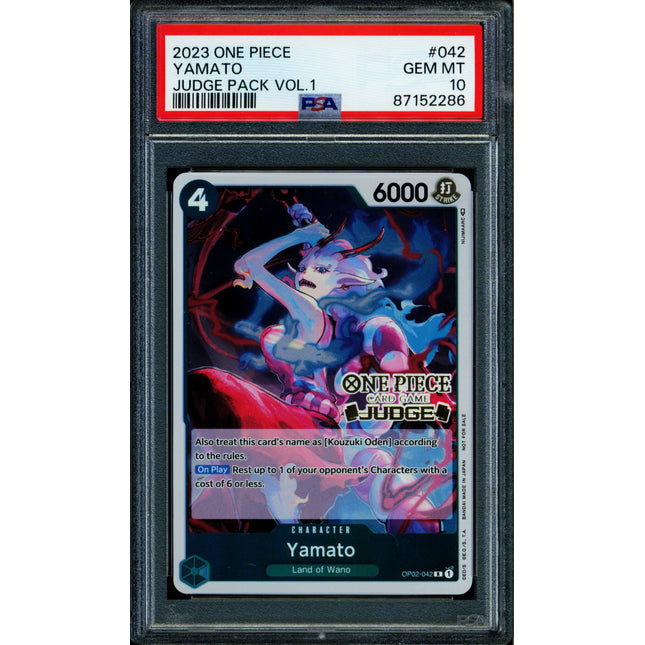 Yamato - OP02-042 - PSA 10 - Judge Promo - English - One Piece - 522