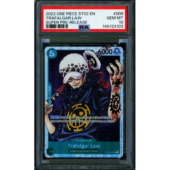 Trafalgar Law - ST02-009 - PSA 10 - Super Pre Release - English - One Piece - 149-30