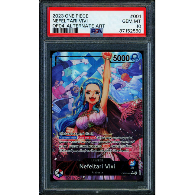 Nefeltari Vivi - OP04-001 - PSA 10 - Alt Art - English - One Piece - 525
