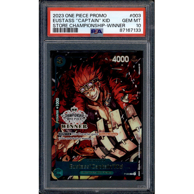 Eustass Captain Kid - P-003 - PSA 10 - Winner - Promo - One Piece - 671