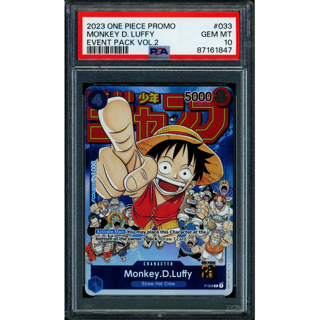 Monkey D Luffy - P-033 - PSA 10 - Event Promo - Promo - One Piece - 61847