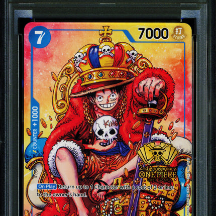 Monkey D Luffy - P-043 - PSA 9 - 2nd Anniversary - English - One Piece - 148-05