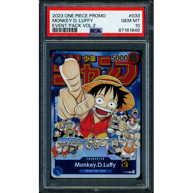 Monkey D Luffy - P-033 - PSA 10 - Event Promo - Promo - One Piece - 61848