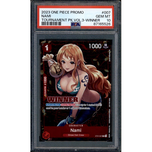 Nami - ST01-007 - PSA 10 - Winner - English - One Piece - 655