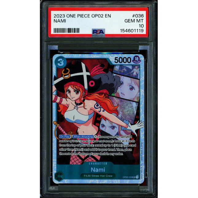 Nami - OP02 036 - PSA 10 - SR - English - One Piece - 154-14