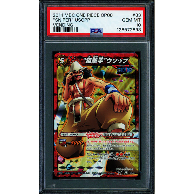 Sniper Usopp - 83/85 OP08 - PSA 10 - Miracle Rare - Japanese - Carddass - One Piece - 72893