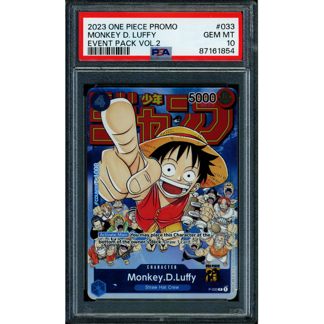 Monkey D Luffy - P-033 - PSA 10 - Event Promo - Promo - One Piece - 61854