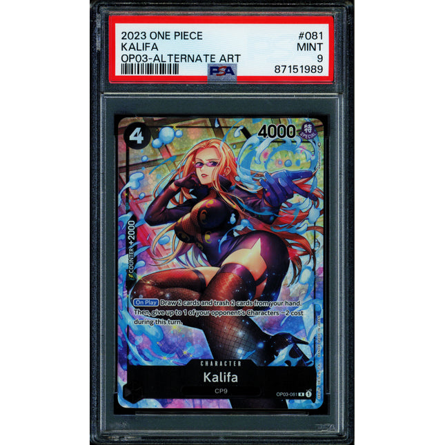 Kalifa - OP03-081 - PSA 9 - Alt Art - English - One Piece - 519