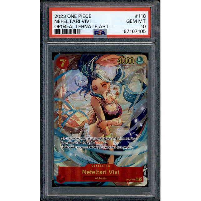 Nefeltari Vivi - OP04-118 - PSA 10 - Alt Art - English - One Piece - 671
