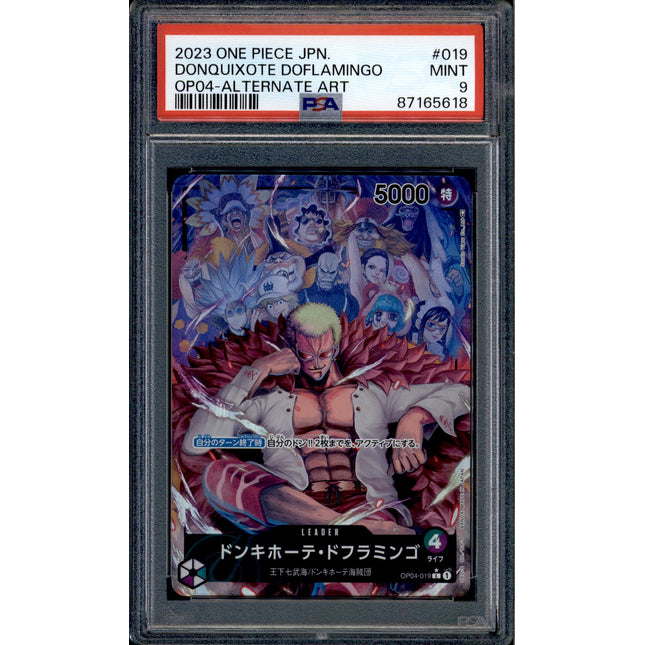 Donquixote Doflamingo - OP04-019 - PSA 9 - Alt Art - Japanese - One Piece - 65618