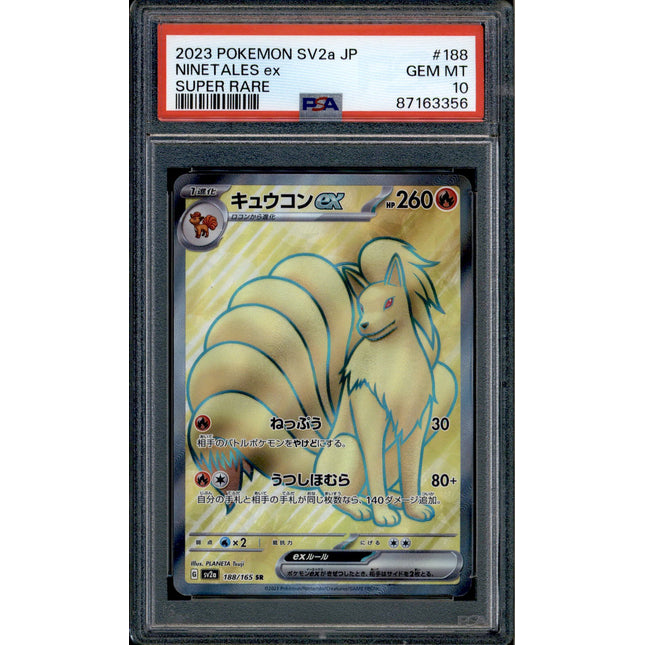 Ninetales ex - 188/165 - PSA 10 - SR - SV2a - Pokemon - 633