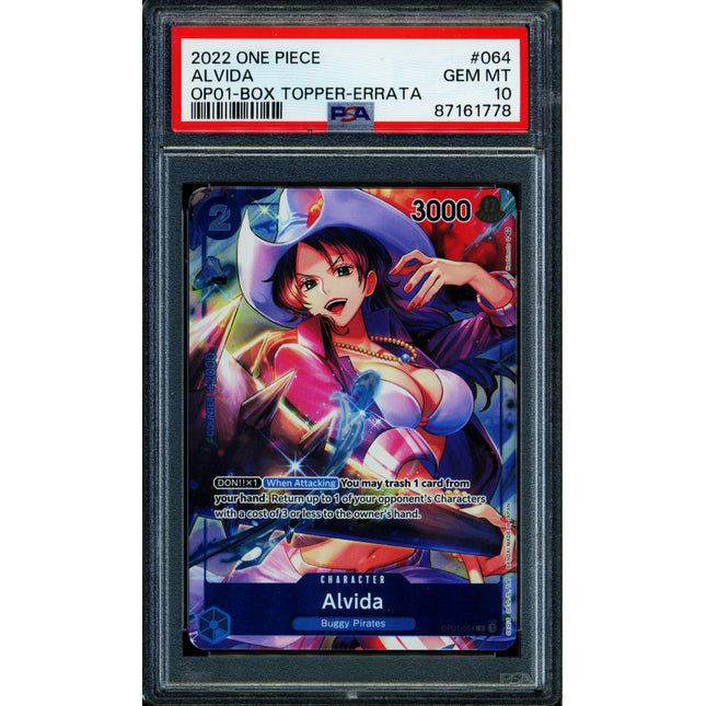 Alvida - OP01-064 - PSA 10 - Box Topper - OP01 - One Piece - 61778
