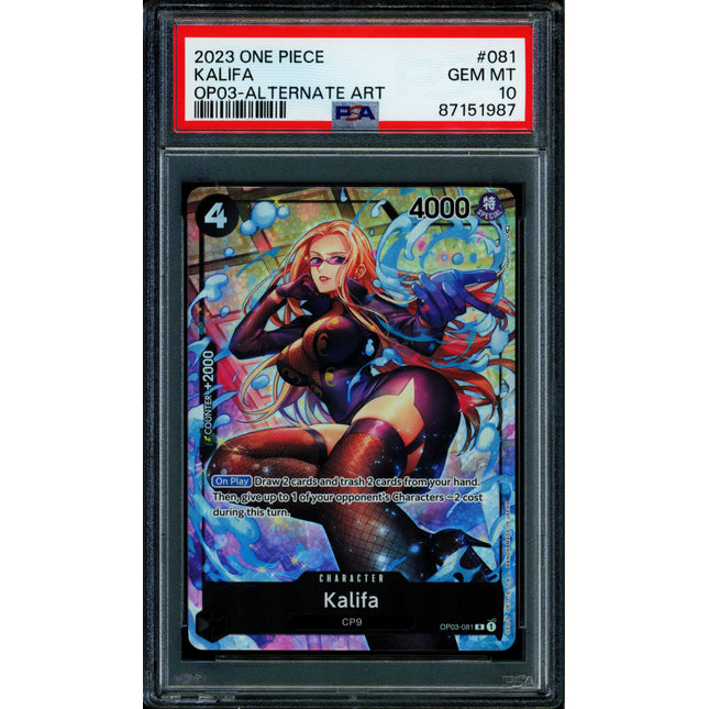 Kalifa - OP03-081 - PSA 10 - Alt Art - English - One Piece - 519