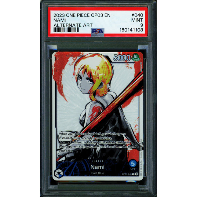 Nami - OP03-040 - PSA 9 - Alternate Art - English - One Piece - 150-06
