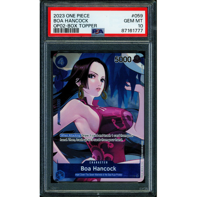 Boa Hancock - OP02-059 - PSA 10 - Box Topper - OP02 - One Piece - 61777