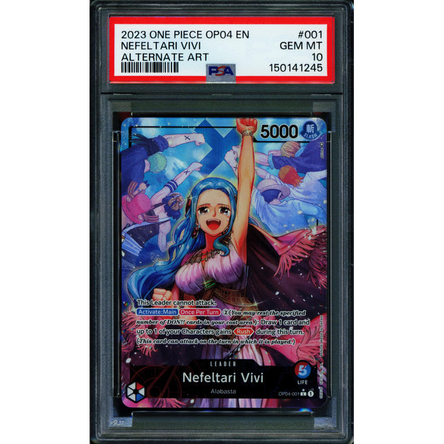 Nefeltari Vivi - OP04-001 - PSA 10 - Alternate Art - English - One Piece - 150-01