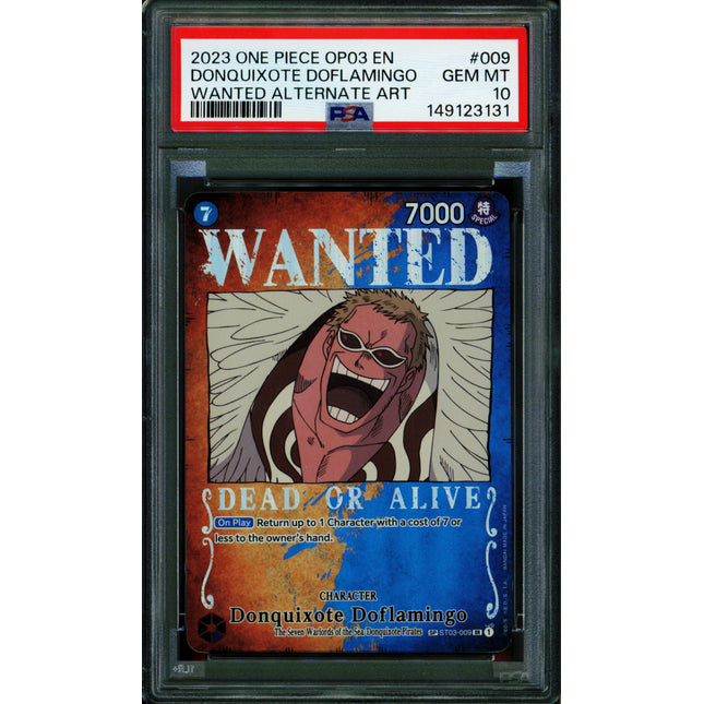 Donquixote Doflamingo - ST03-009 - PSA 10 - Wanted Alt Art - English - One Piece - 149-09