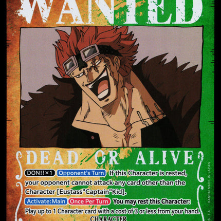 Eustass Captain Kid - OP01-051 - LP - Wanted Parallel - Alternate Art - One Piece - OP2-12