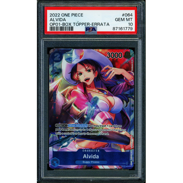 Alvida - OP01-064 - PSA 10 - Box Topper - OP01 - One Piece - 61779