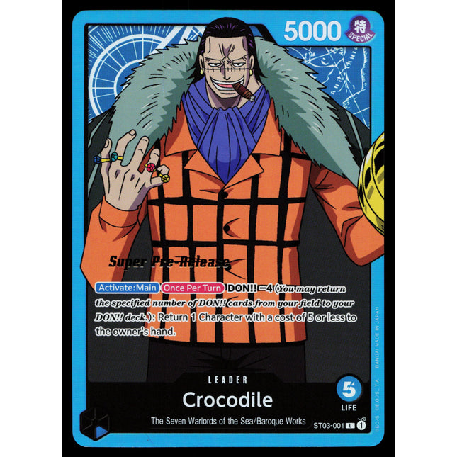 Crocodile - ST03-001 - LP - Super Pre-release - Promo - One Piece - OP2-3