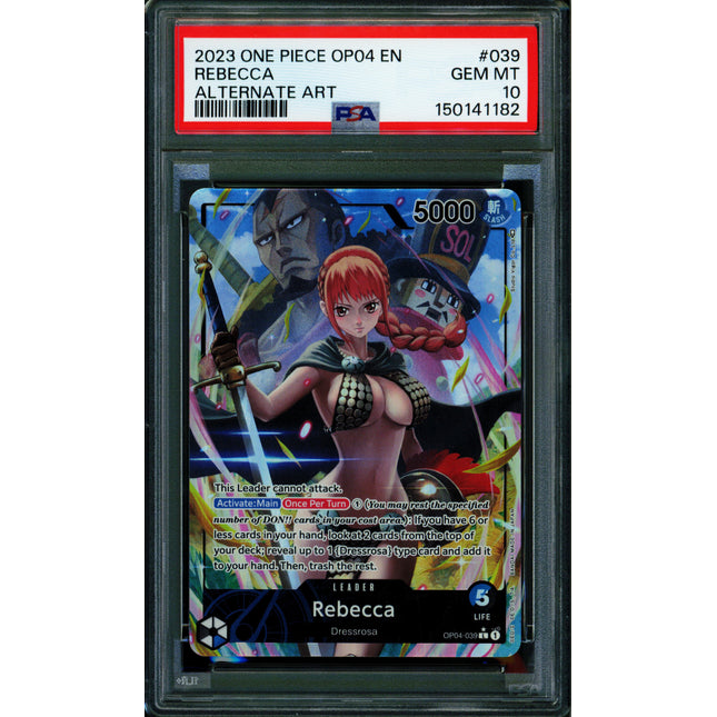Rebecca - OP04-039 - PSA 10 - Alternate Art - English - One Piece - 150-15