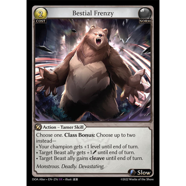 Bestial Frenzy - DOA Alter EN-276 - Super Rare - Near Mint - Non-Foil - Grand Archive TCG