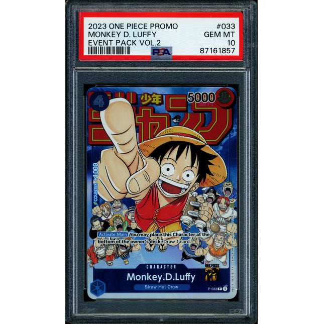 Monkey D Luffy - P-033 - PSA 10 - Event Promo - Promo - One Piece - 61857